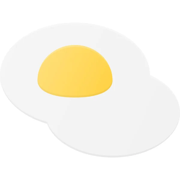 Eat Egg Eggs Icon Flat Style — Stock Vector