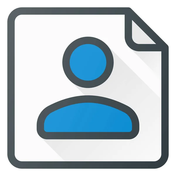 Business Contact Info Icon Filled Outline Style — 스톡 벡터