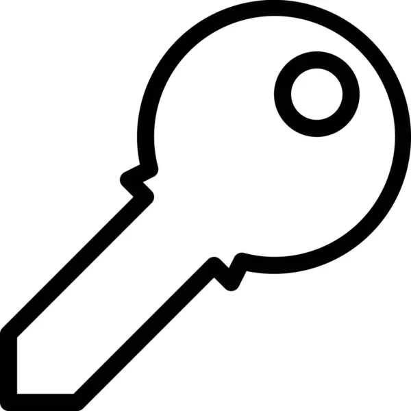 Schlüssel Login Passwort Symbol Outline Stil — Stockvektor