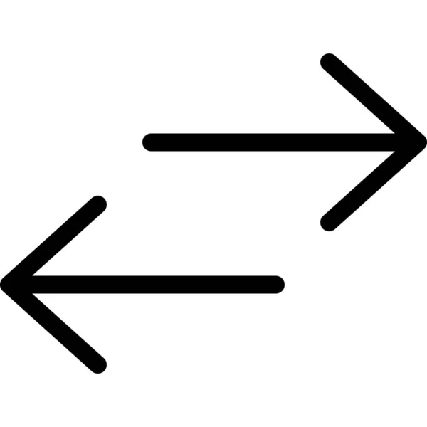 Pfeilrichtungen Linkes Symbol Der Optimalen Kategorie Der Benutzeroberfläche — Stockvektor