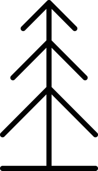 Значок Лісової Сосни Стилі Контур — стоковий вектор