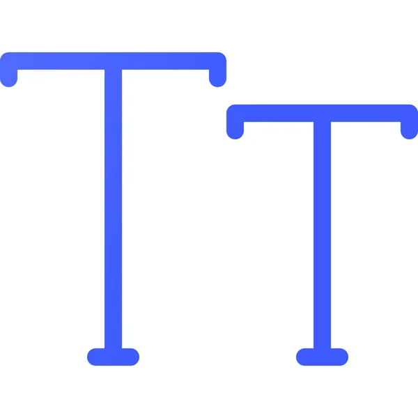 Lettergrootte Tect Icoon Art Design Categorie — Stockvector