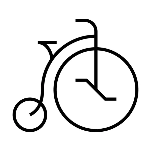 Bicicleta Hipster Icono Retro Estilo Esquema — Archivo Imágenes Vectoriales