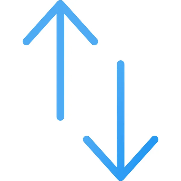 Flèche Bande Passante Directiones Icône — Image vectorielle