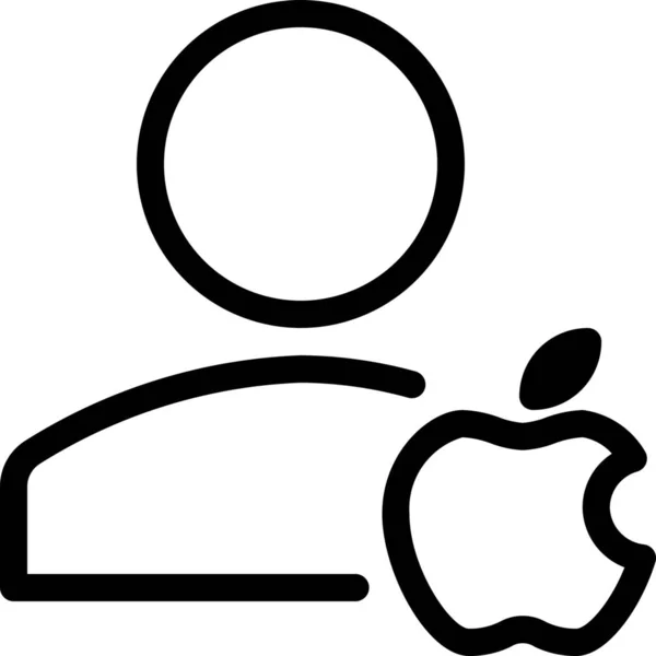 Konto Apple Profil Symbol — Stockvektor