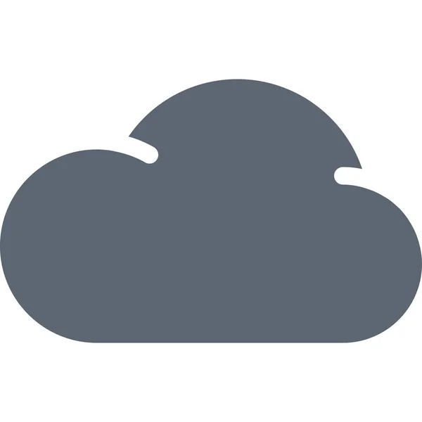 Nubes Nubladas Icono Nublado Estilo Sólido — Archivo Imágenes Vectoriales