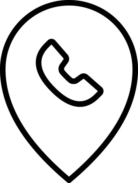 Anruf Karte Telefon Symbol Umriss Stil — Stockvektor
