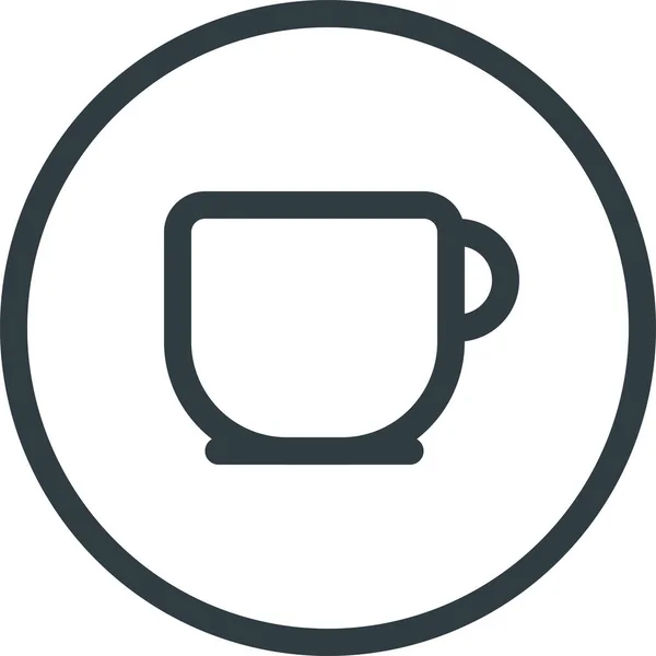 Kaffee Richtung Gps Symbol Outline Stil — Stockvektor