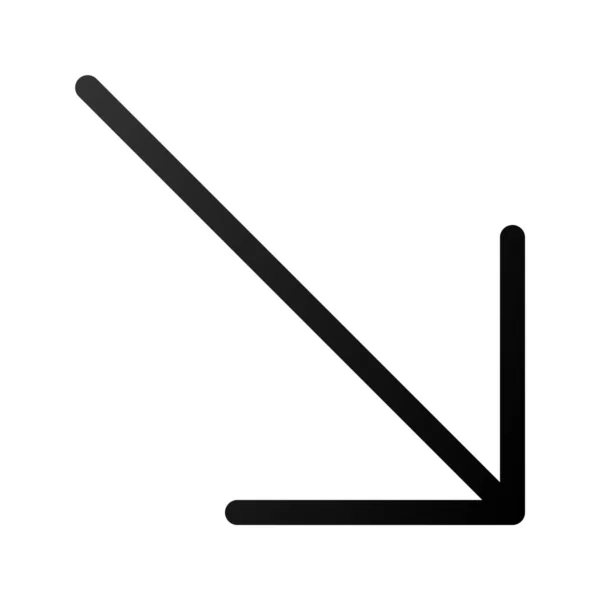 Einfaches Pfeil Unten Symbol — Stockvektor