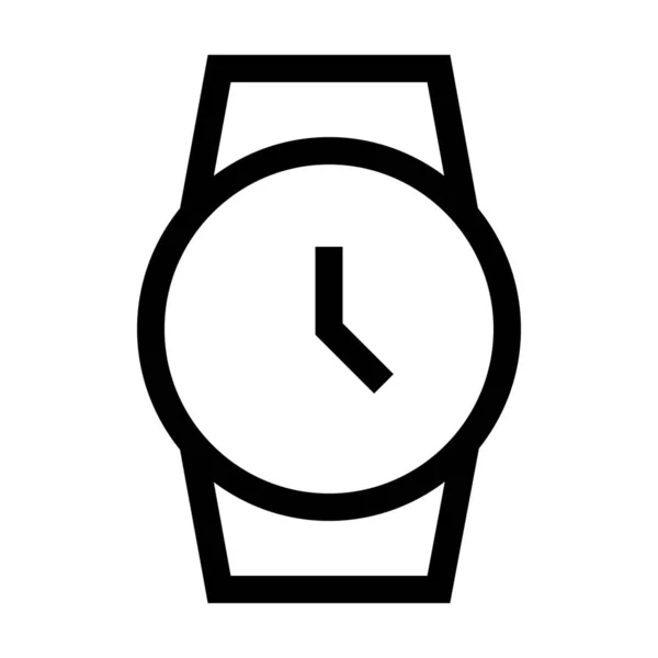 Outline 스타일 Hour Smart Twatch Time Icon — 스톡 벡터