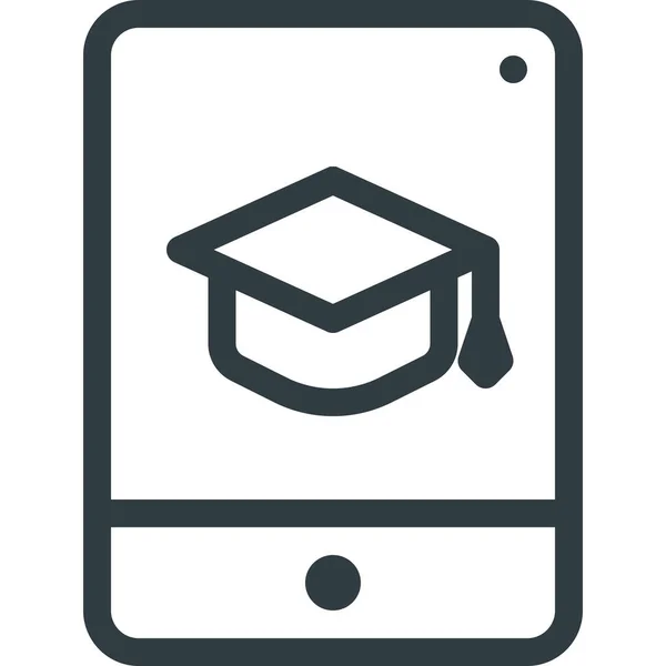 Curso Elearning Knowledge Icon Outline Style — Vector de stock