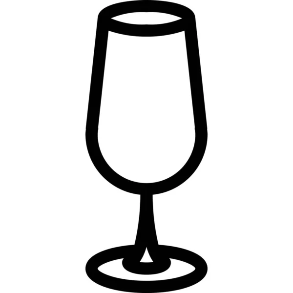 Nápoj Šampaňské Nápoj Ikona Kategorii Jídlo Nápoje — Stockový vektor