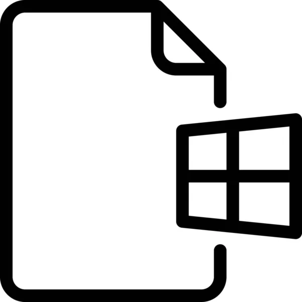 Icona Delle Finestre Del File System Nella Categoria File Cartelle — Vettoriale Stock