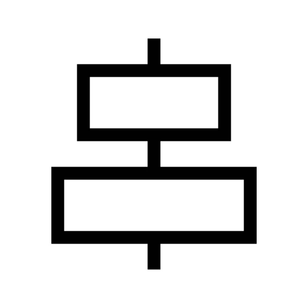 Das Design Symbol Der Mitte Outline Stil Ausrichten — Stockvektor