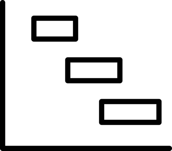 Icône Bannière Diagramme Flux Dans Style Contour — Image vectorielle