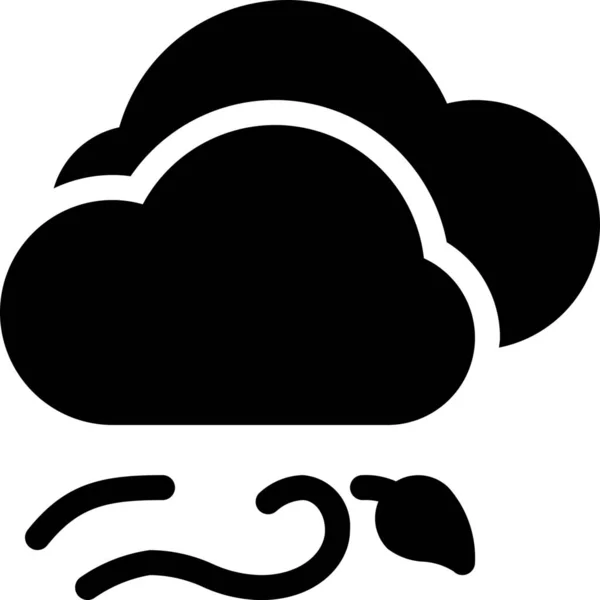 Nuvens Ícone Previsão Nublado — Vetor de Stock