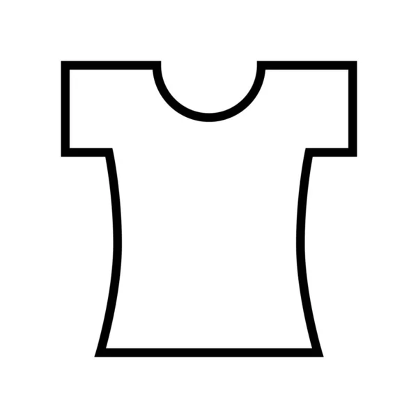 Chlothes Camiseta Femenina Icono — Vector de stock