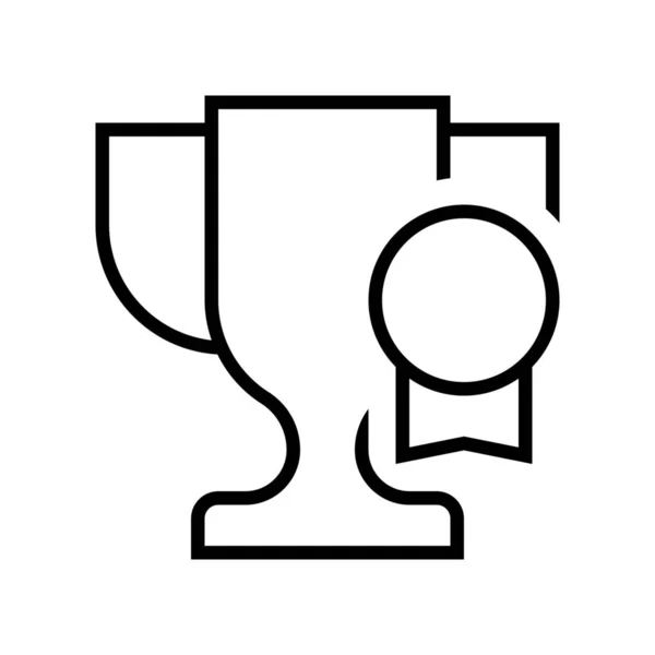 Award Cup Team Icon Outline Style — Stock Vector