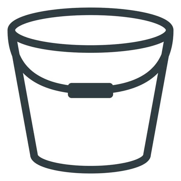 Bucket Pail Pot Icon Outline Style — Image vectorielle