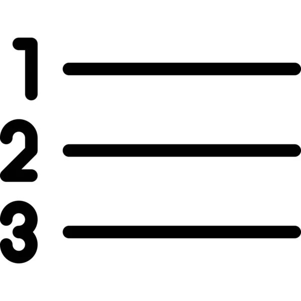 Ícone Número Lista Parágrafo Categoria Layouts — Vetor de Stock