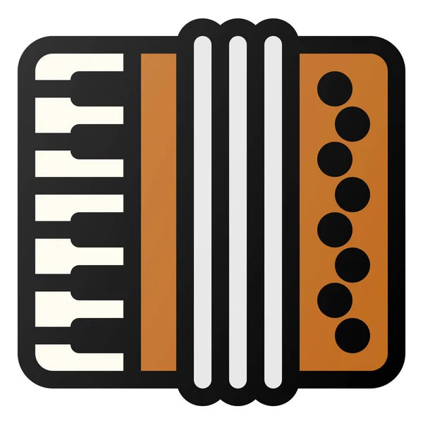 Dragspel Musikinstrument Ikon — Stock vektor