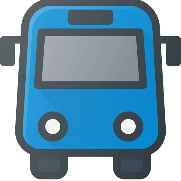Ikona Autobusového Nádraží Stylu Vyplněného Osnovy — Stockový vektor