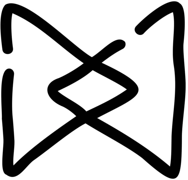 Icono Triángulos Doble Intersección Categoría Resumen — Vector de stock