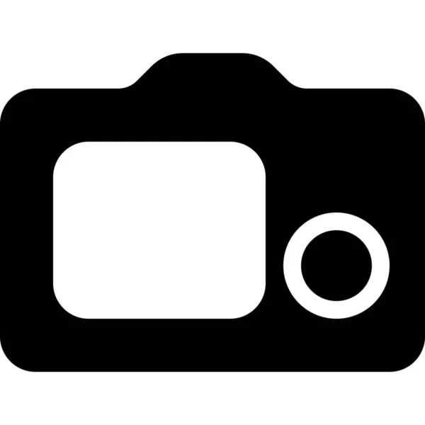 Terug Camerabeeld Icoon Solid Stijl — Stockvector