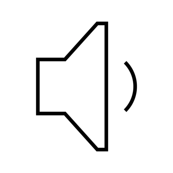 Иконка Звукового Сигнала Стиле Outline — стоковый вектор