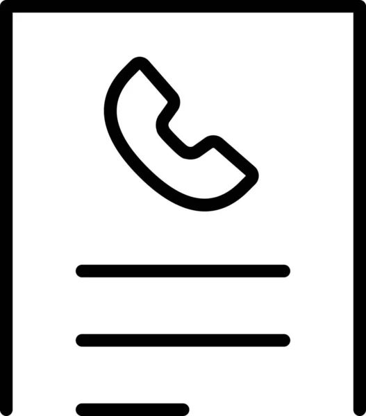 Icono Contrato Celular Llamada — Archivo Imágenes Vectoriales