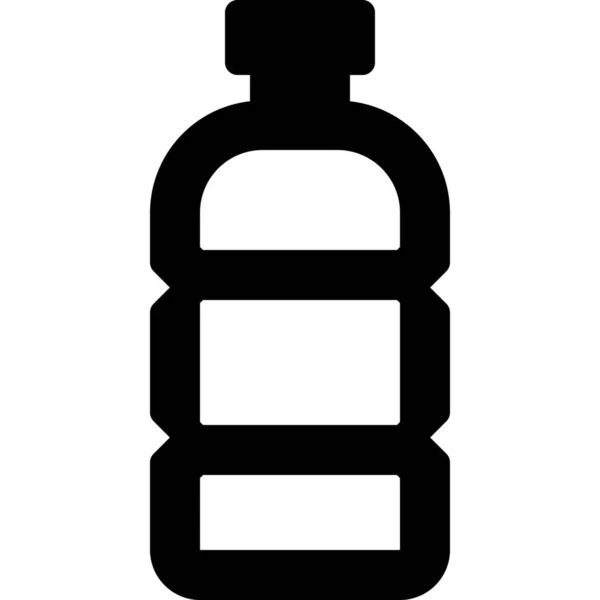 Botella Beber Icono Plástico — Vector de stock