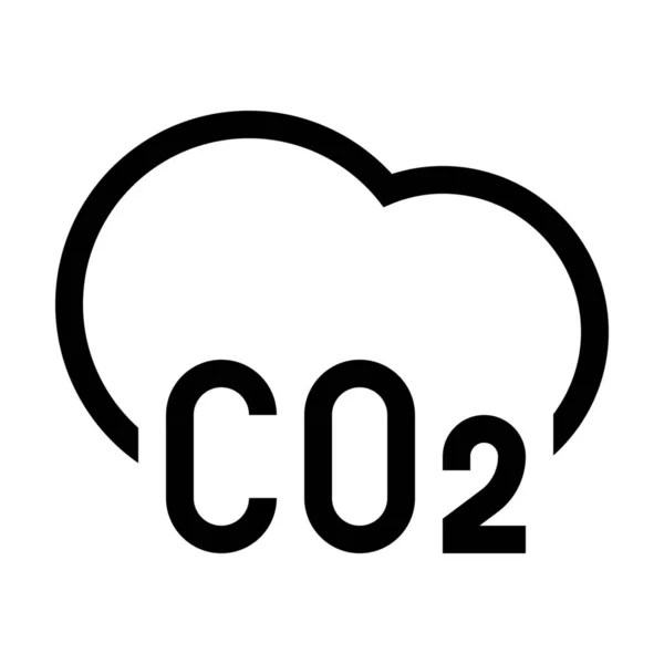 Ikona Carbon Clod Co2 Stylu Osnovy — Stockový vektor