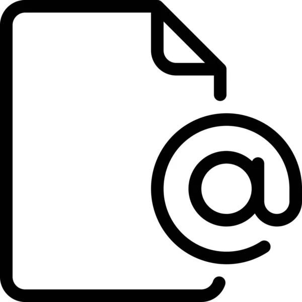 Dokument Mail Dateisymbol Der Kategorie Dateien Ordner — Stockvektor