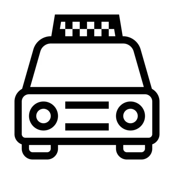 Auto Cab Car Icon Outline Style — Stock Vector