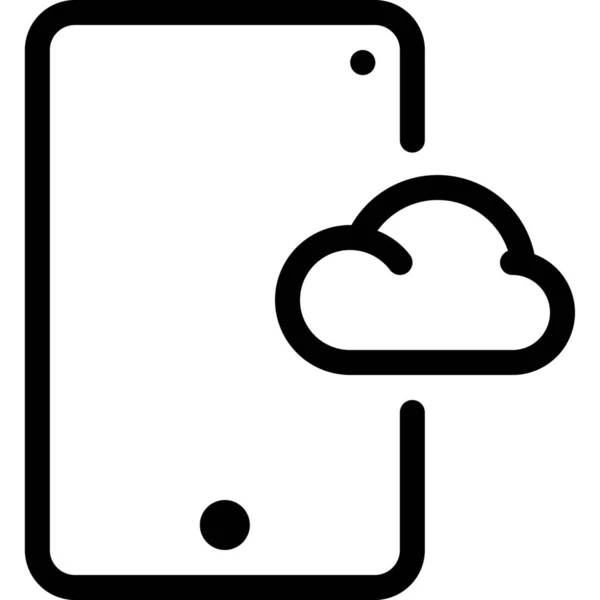 Ikona Chmury Danych Mobilnych — Wektor stockowy