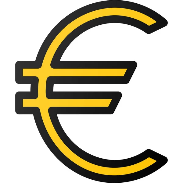 Símbolo Signo Euro Icono — Vector de stock