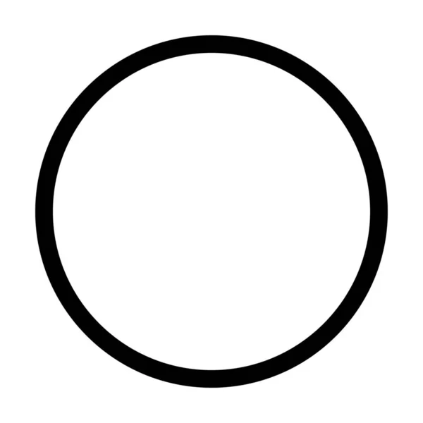 Cirkel Utanför Radio Ikonen Konturstil — Stock vektor