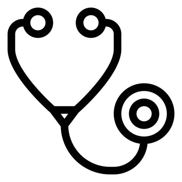 Médecin Icône Stéthoscope Médical Dans Hôpitaux Catégorie Soins Santé — Image vectorielle