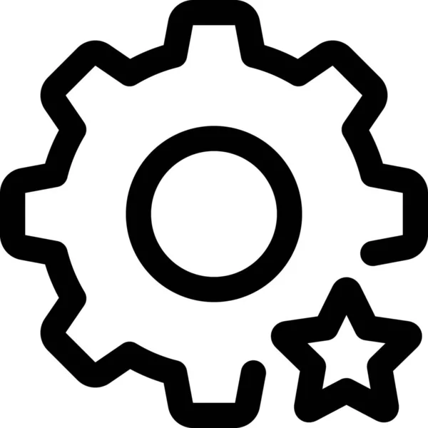 Cog Favorite Mechanic Icon — Stock Vector