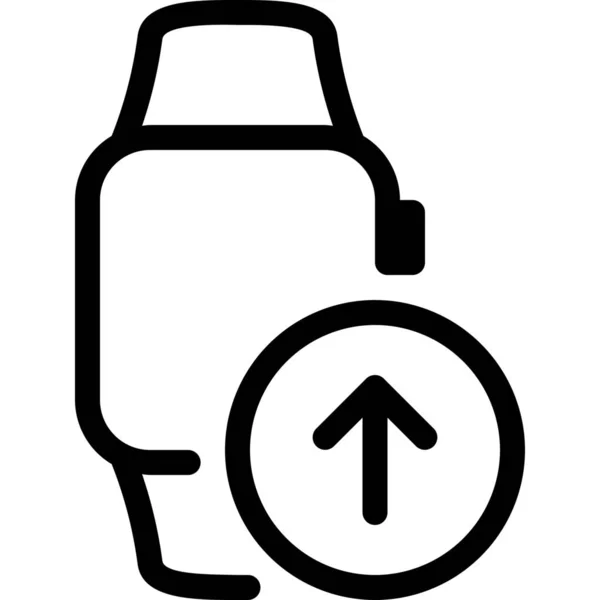 Smart Smartwatch Upload Icon Outline Style — Stock Vector