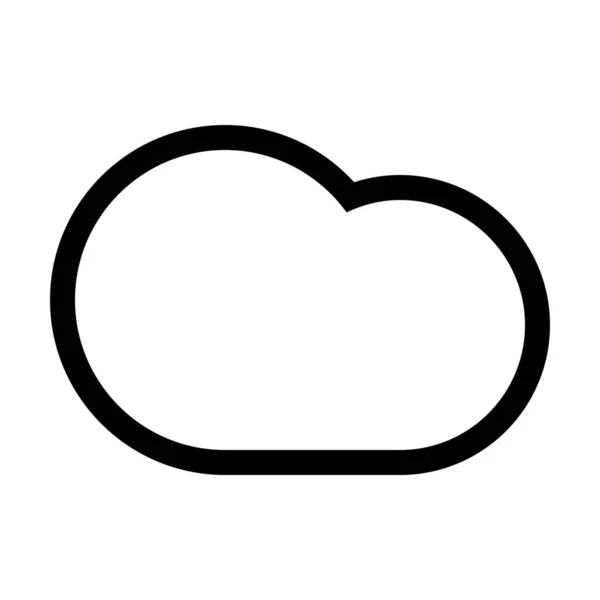 Nuvola Nuvoloso Icona Previsione Stile Contorno — Vettoriale Stock