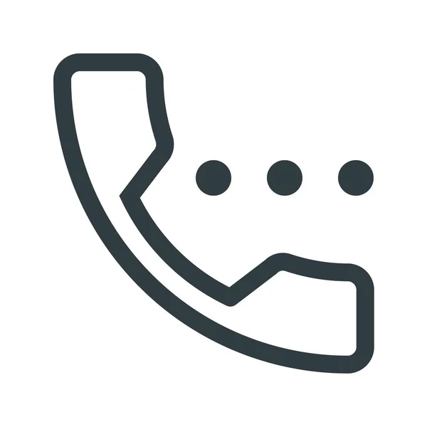 Telefon Set Symbol Outline Stil — Stockvektor