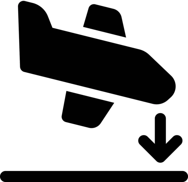 Значок Прибуття Літака Категорії Транспортні Засоби Режими Перевезення — стоковий вектор