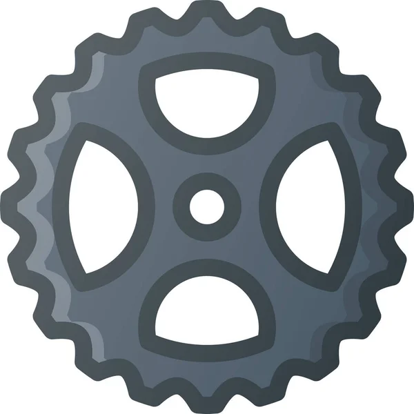 Bicycle Bike Cassette Icon Filled Outline Style — Archivo Imágenes Vectoriales