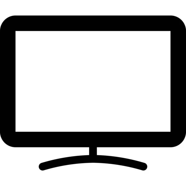 Icono Televisión Inteligente Pantalla Categoría Computadora Hardware — Vector de stock