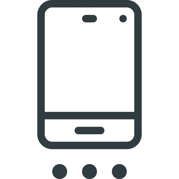 Ikona Ustawień Zestawu Mobilnego Konturze — Wektor stockowy