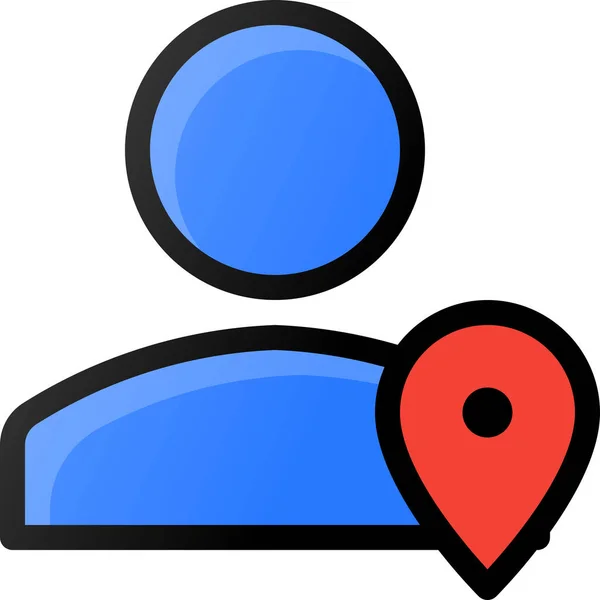 User Location Geolocation Icon — Stock Vector