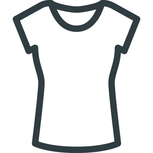 Tshirt Icona Stoffa Stile Outline — Vettoriale Stock
