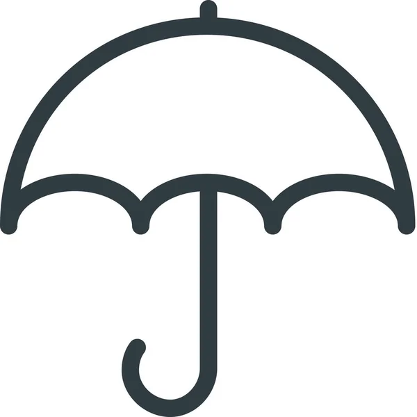 Protect Rain Umbrella Icon Outline Style — Stock Vector