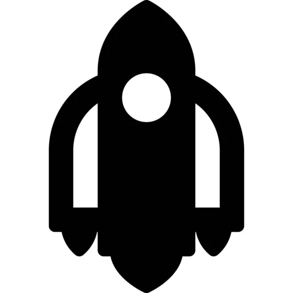 Lounch Fusée Icône Espace — Image vectorielle